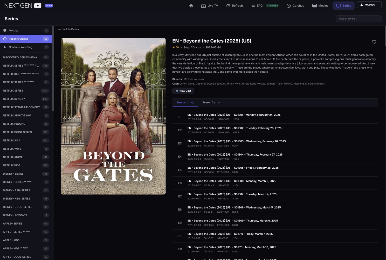 Series with seasons & episodes